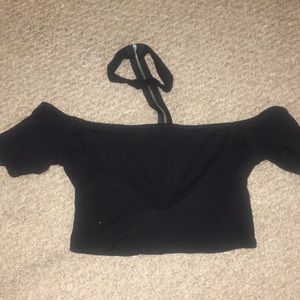 Black Crop Top w/ Choker